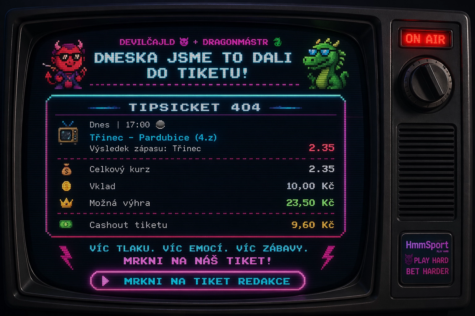 Retro TV tiket redakce HmmSport.cz