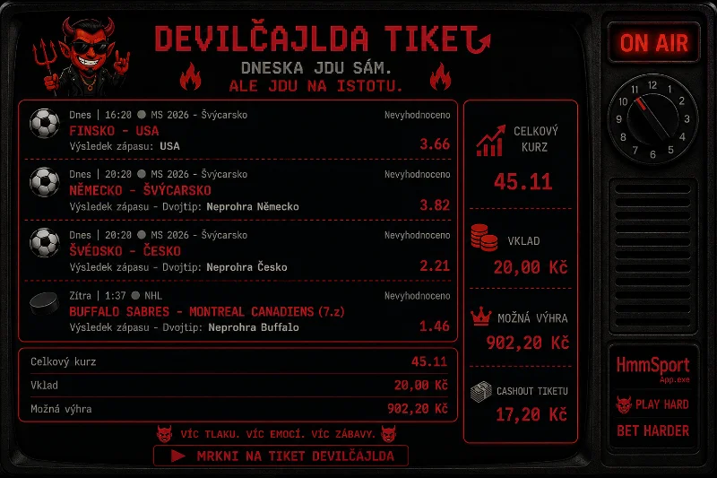 DevilČajld tiket Hokejové války 31